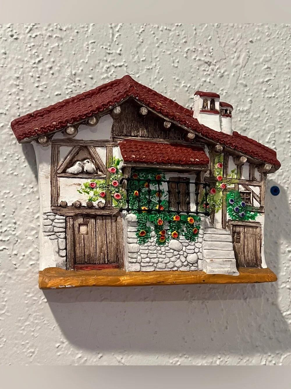 Vintage Ceramica Marquez Spain Cottage Wall Plaque 604